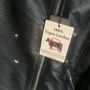 100% Vegan Decorative Biker Jacket